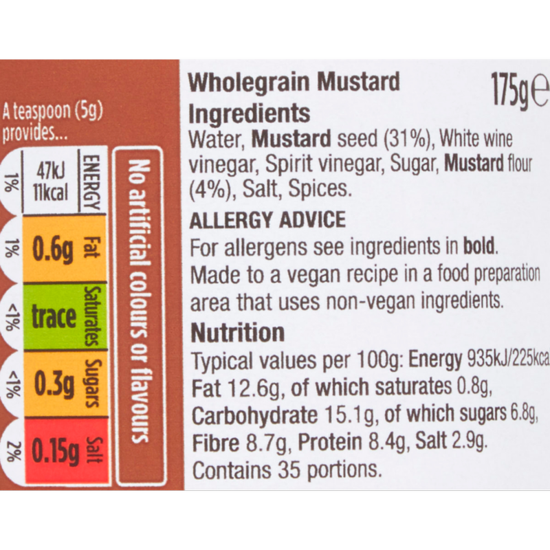 Morrisons Wholegrain Mustard, 175g