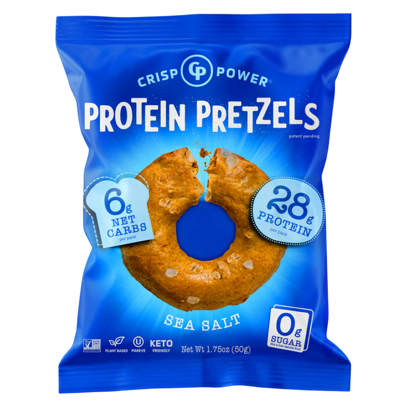Crisp Power Protein Pretzels Sea Salt, 1.75 oz