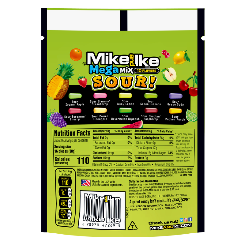 Mike & Ike Mega Mix Sour 10oz