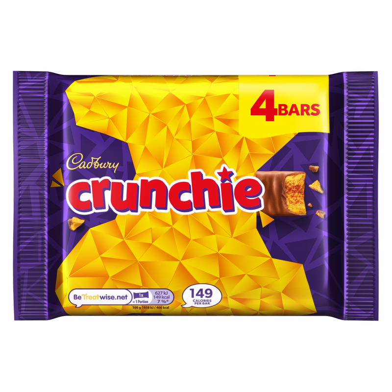Cadbury Crunchie, 4 x 32g