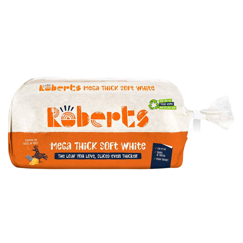Roberts Bakery White Thick Sliced Bread, 800g