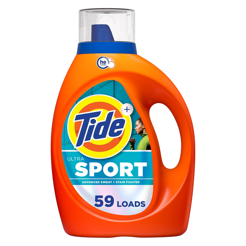 Tide Ultra Sport Advanced Sweat plus Stain Fighters Liquid Laundry Detergent, 59 Loads, 84oz