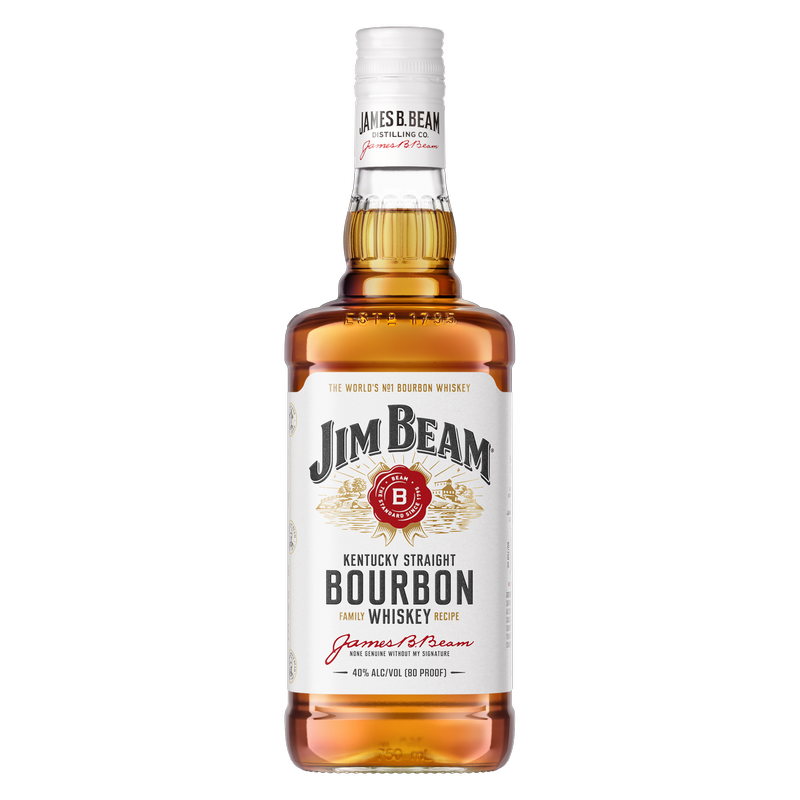 Jim Beam Bourbon Whiskey 750ml (80 Proof)