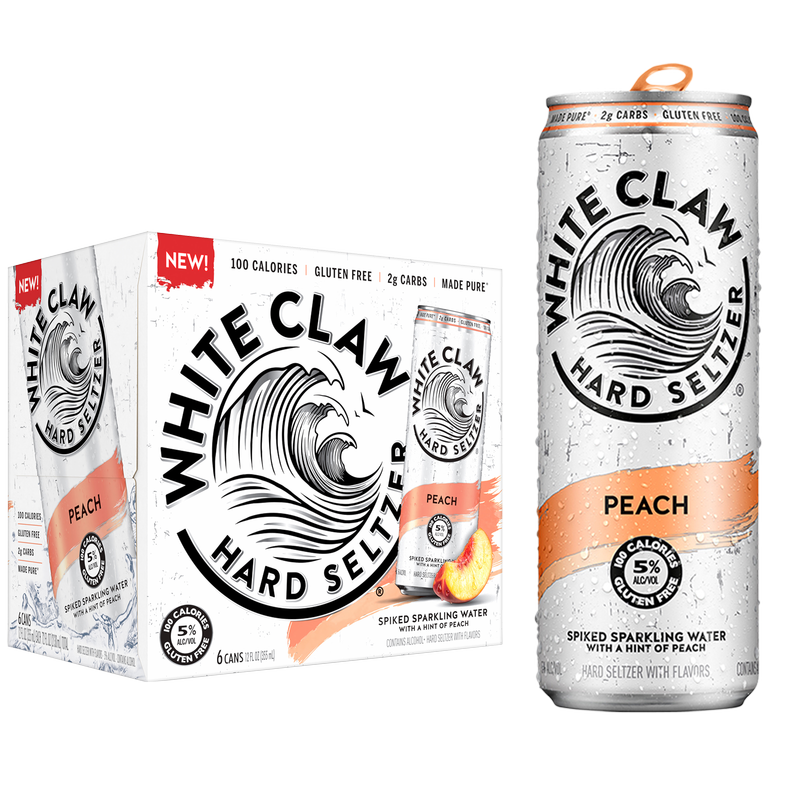 White Claw Seltzer Peach 6pk 12oz Can 5.0% ABV