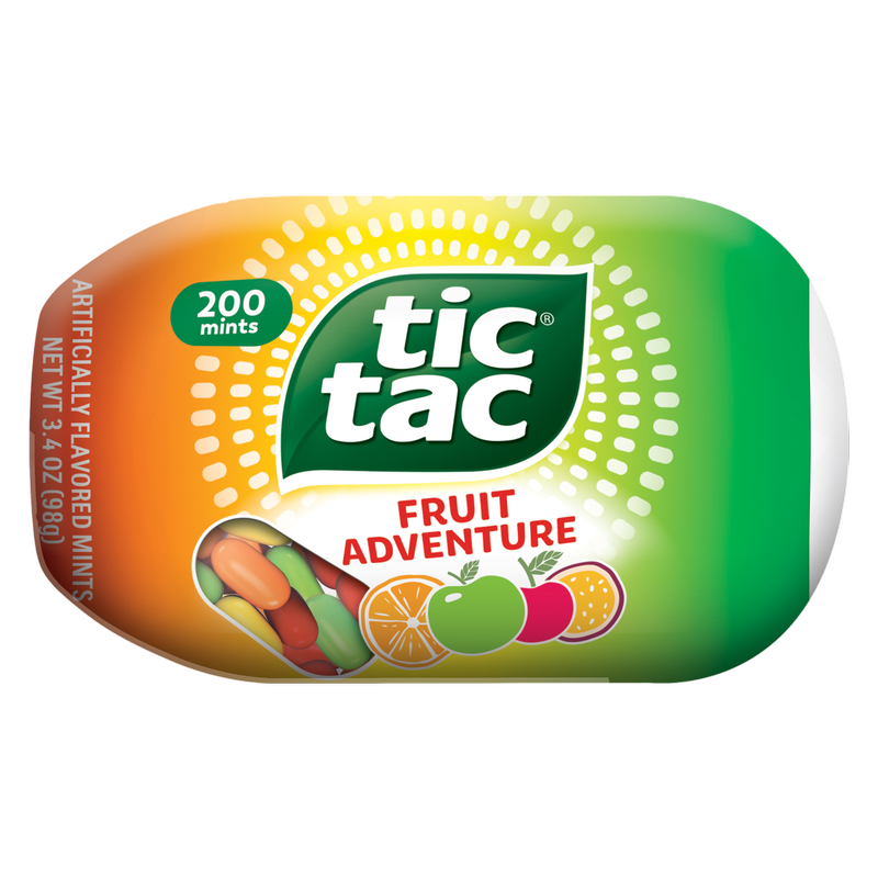 Tic Tac Fruit Adventure Mints, On-The-Go Refreshment, 3.4 oz Bottle Pack