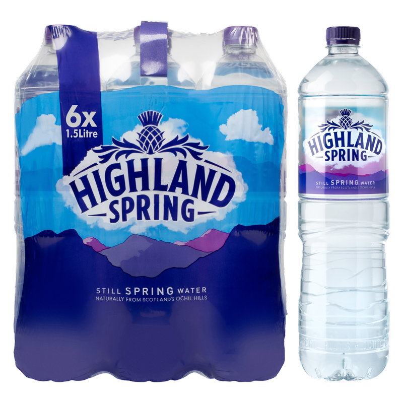 Highland Spring Still Water, 6 x 1.5L