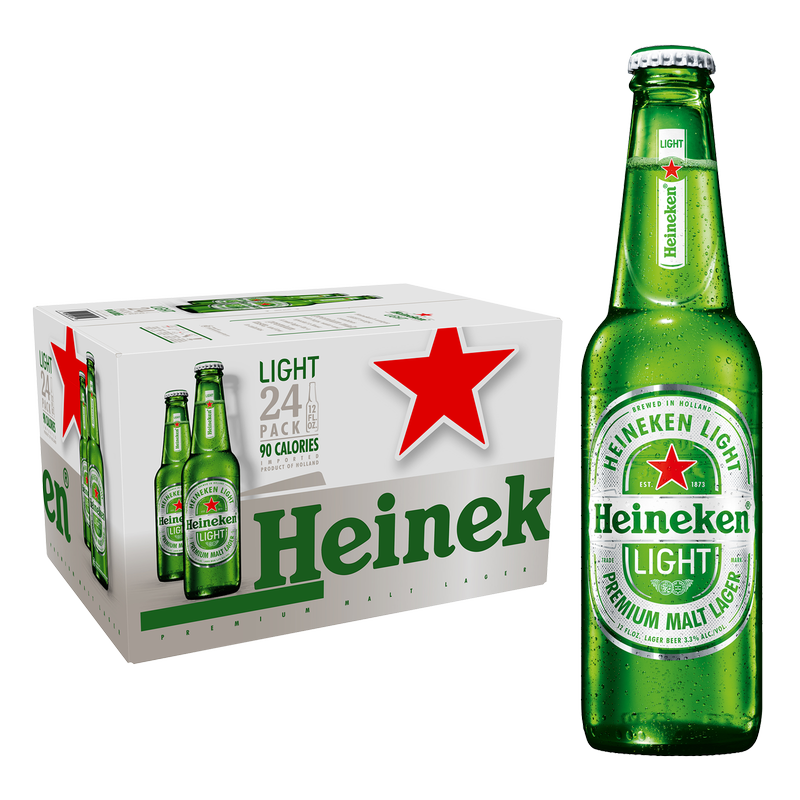 Heineken Light 24pk 12oz Btl 3.3% ABV