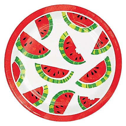 Juicy Watermelon 7" Plates 8ct