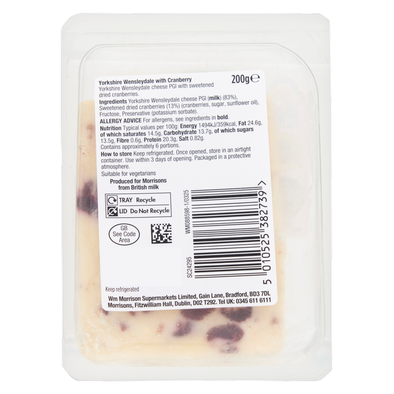 Morrisons Wensleydale & Cranberry, 200g