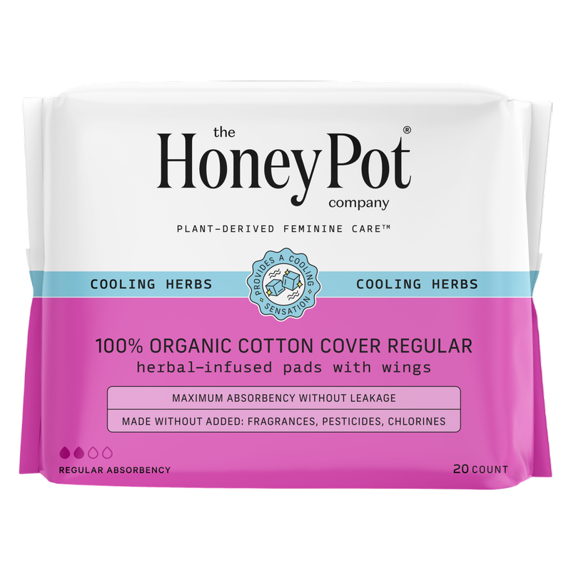 The Honey Pot Regular Herbal Menstrual Pads 20ct