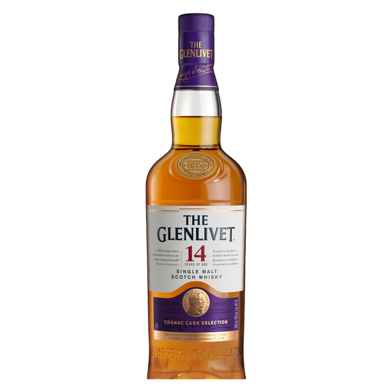 Glenlivet 14YR Cognac Cask Scotch Whisky 50ml (80 proof)