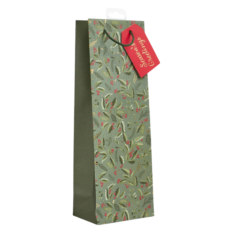 Morrisons Green Foliage Bottle Bag, 1pcs