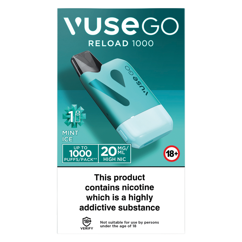 Vuse Go Reload Aqua Starter Kit Mint Ice 20mg/ml, 2 x 2ml