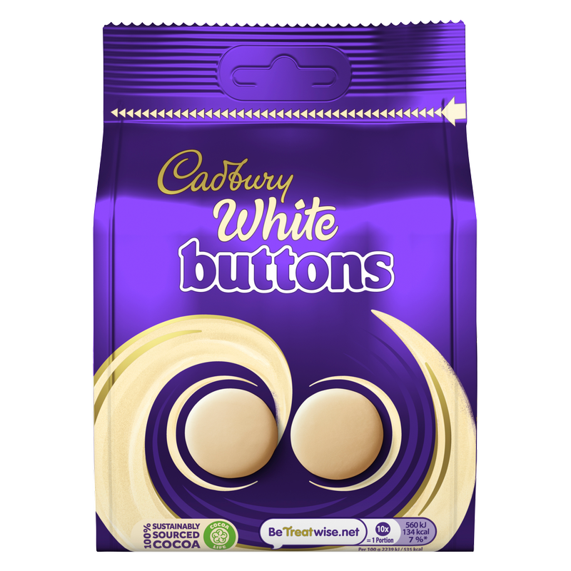 Cadbury White Buttons, 110g
