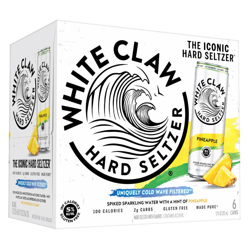 White Claw Hard Seltzer Pineapple 6pk 12oz Cans