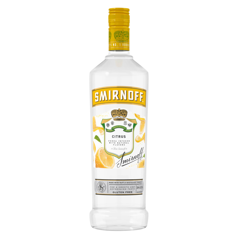 Smirnoff Citrus Vodka 1L (70 Proof)