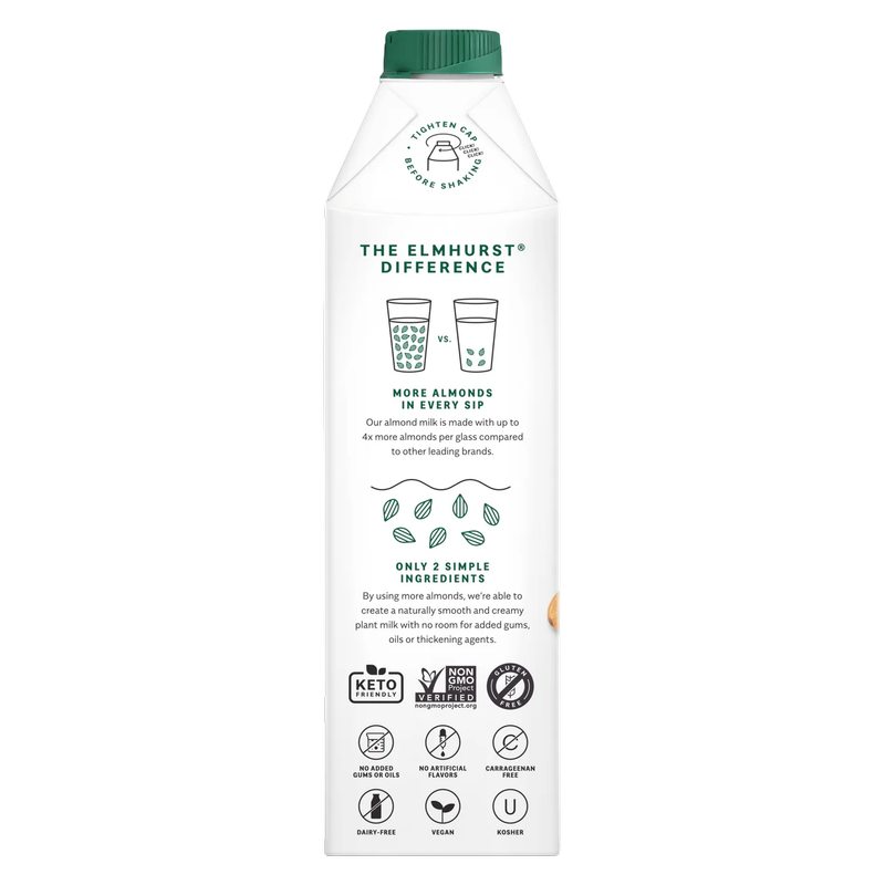 Elmhurst Unsweetened Almond Milk 32oz Ctn