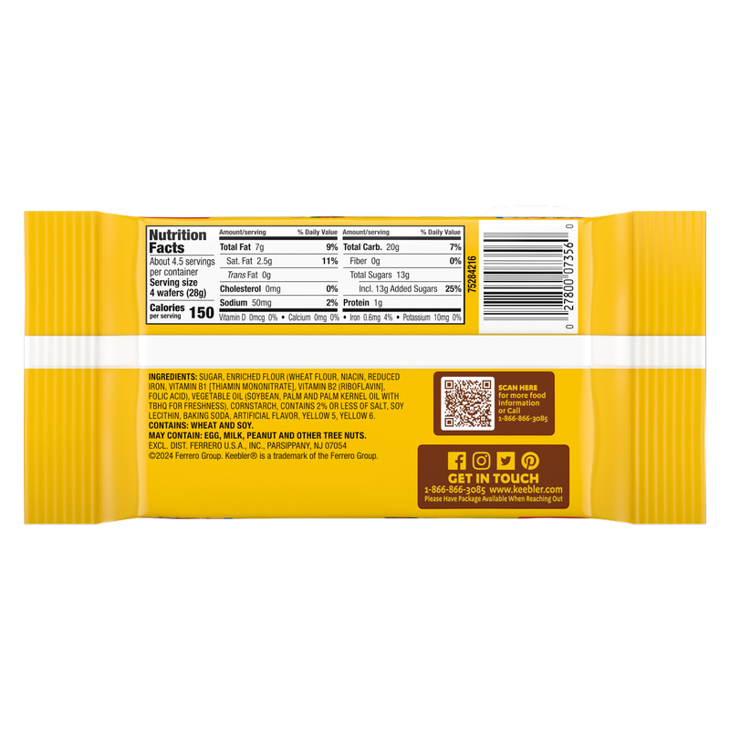 Keebler Vanilla Sugar Wafers, 4.4oz