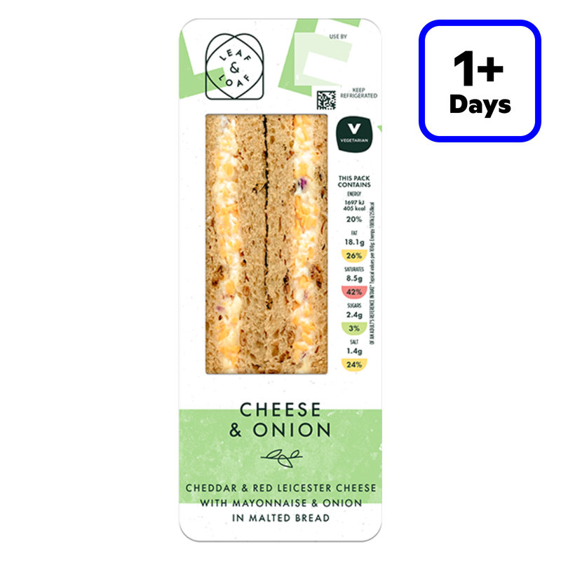Leaf & Loaf Cheese & Onion Sandwich, 1pcs