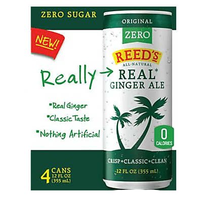 Reed's Ginger Ale Zero Slim Cans 4pk 12oz Can