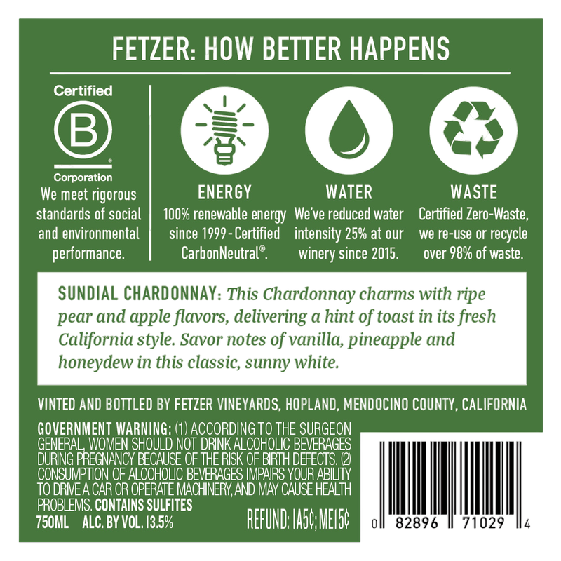 Fetzer Chardonnay 750 ml