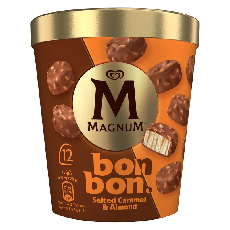Magnum Bonbon. Salted Caramel & Almond, 12 x 17ml