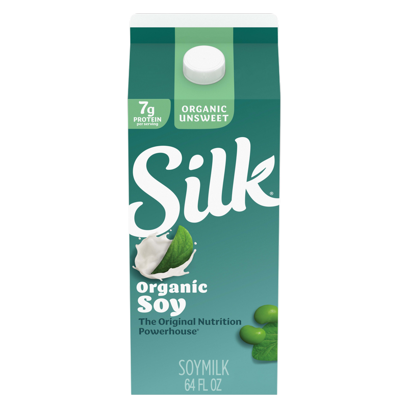 Silk Organic Unsweet Soy Milk 1/2 Gallon