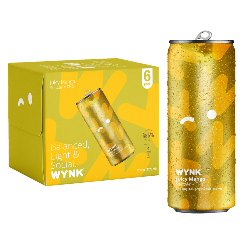 WYNK 5mg THC Mango Seltzer 6pk 12oz Can