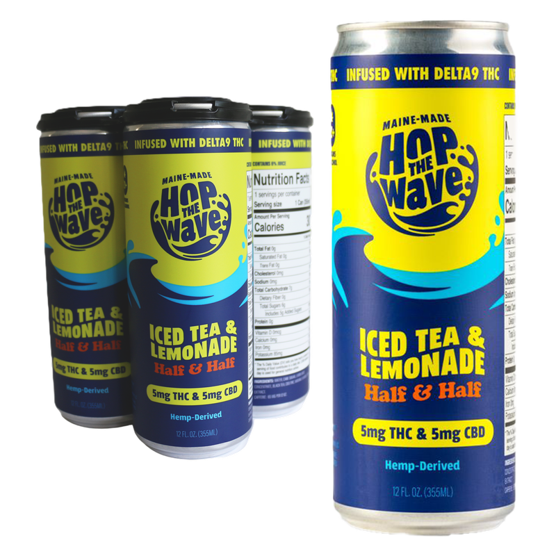 Hop The Wave THC 5mg Iced Tea & Lemonade 4pk 12oz Can