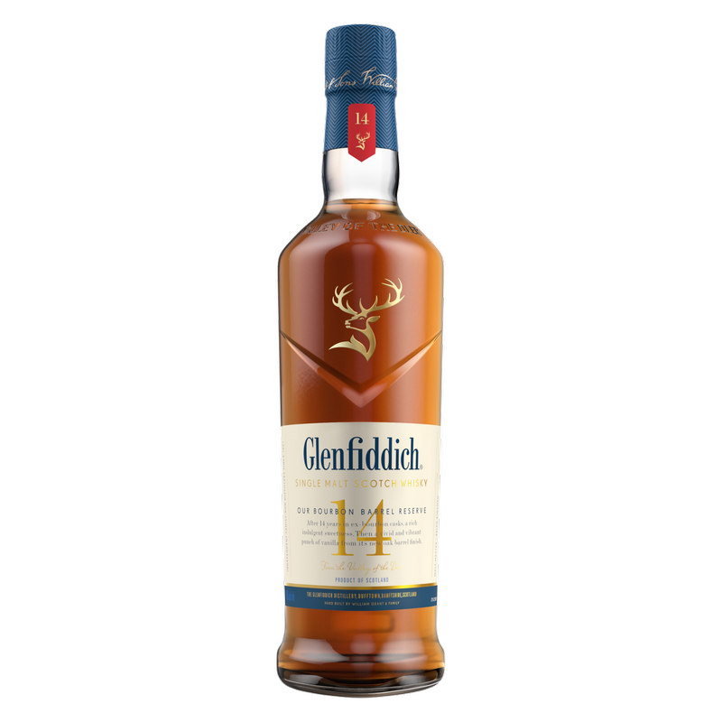 Glenfiddich 14 Yr Bourbon Barrel Scotch Whisky 750ml