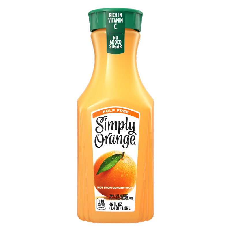 Simply Pulp Free Orange Juice 46oz Btl