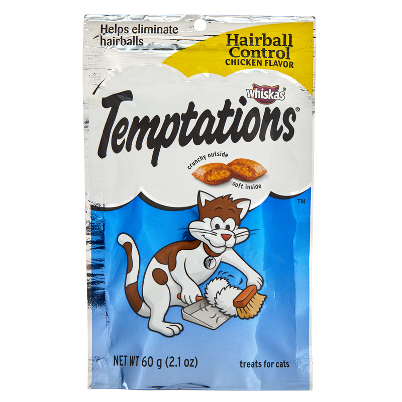 Whiskas Temptations Hairball Control Chicken Flavor Cat Treats 2.1oz