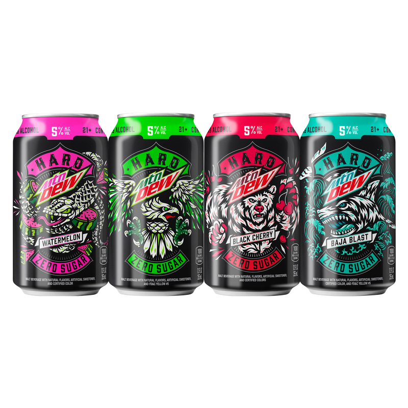 MTN DEW® Hard Zero Sugar Variety 12pk 12oz Can 5.0% ABV - Delivered In ...