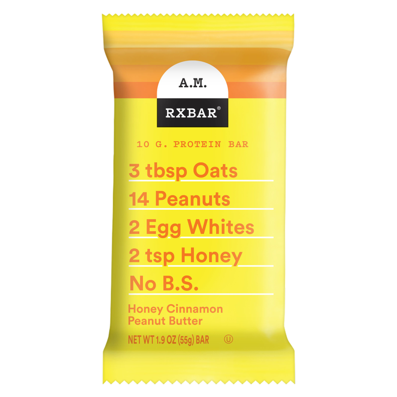 RXBAR A.M. Protein Bars, Honey Cinnamon Peanut Butter, 1.9 oz