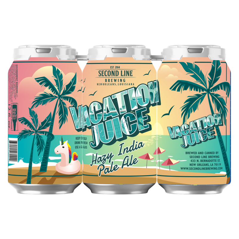 Second Line Vacation Juice NEIPA 6pk 12oz Can