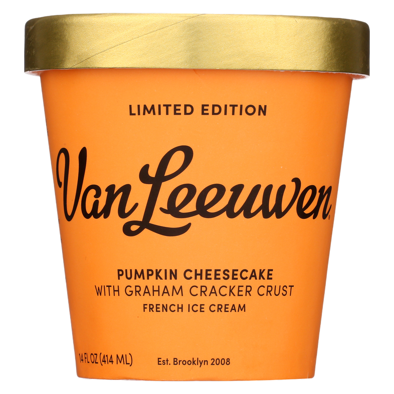 Van Leeuwen Pumpkin Cheesecake Ice Cream Pint, 14oz. 