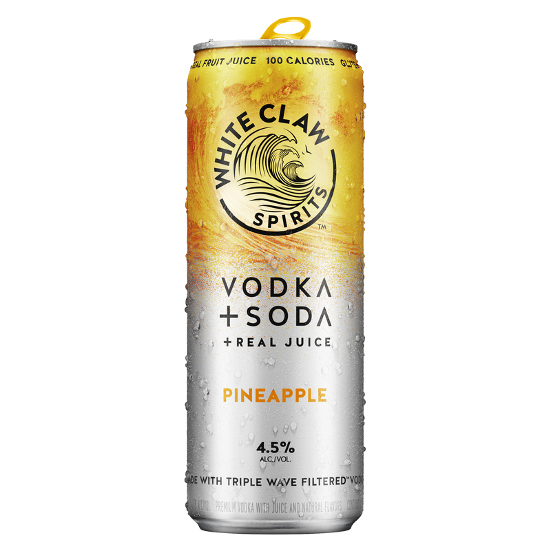 White Claw Hard Seltzer Vodka + Soda Pineapple 4pk 12oz Can 4.5% ABV