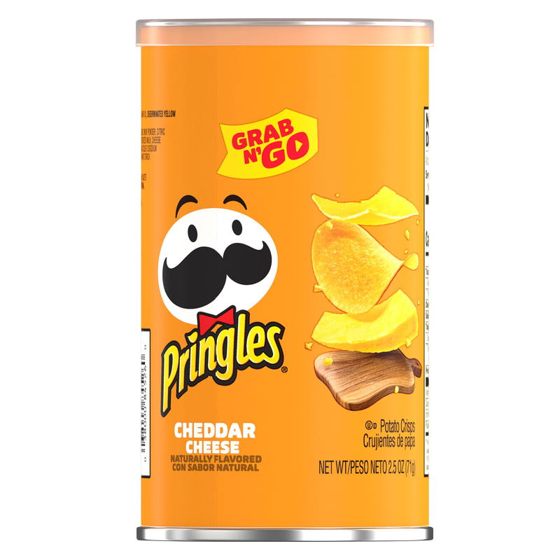 Pringles Potato Crisps Chips Cheddar Cheese 2.5oz Grab N' Go
