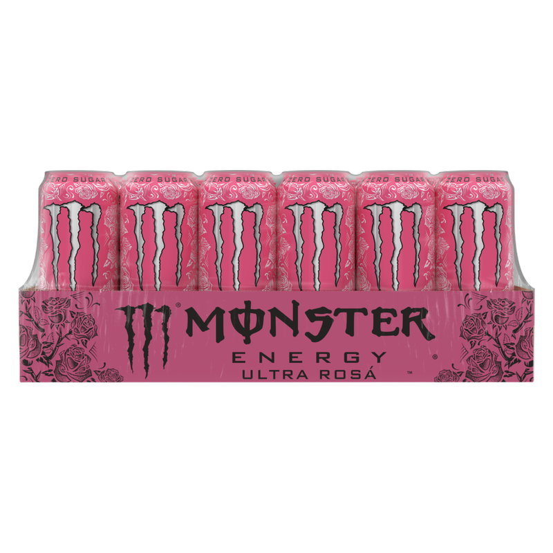 Monster Zero Ultra Rosa Energy 24pk 16oz Can- XL