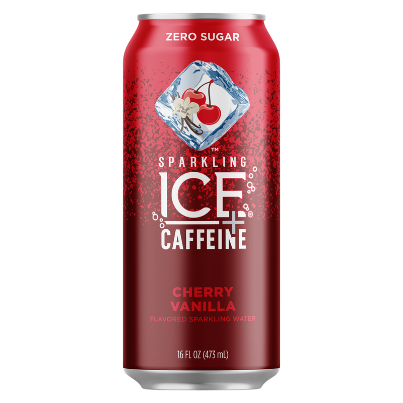 Sparkling Ice Cherry Vanilla Sparkling Water + Caffeine 16oz Can