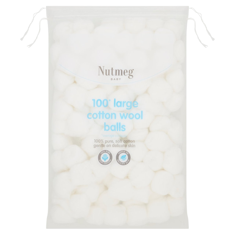Nutmeg Cotton Wool Balls, 100pcs