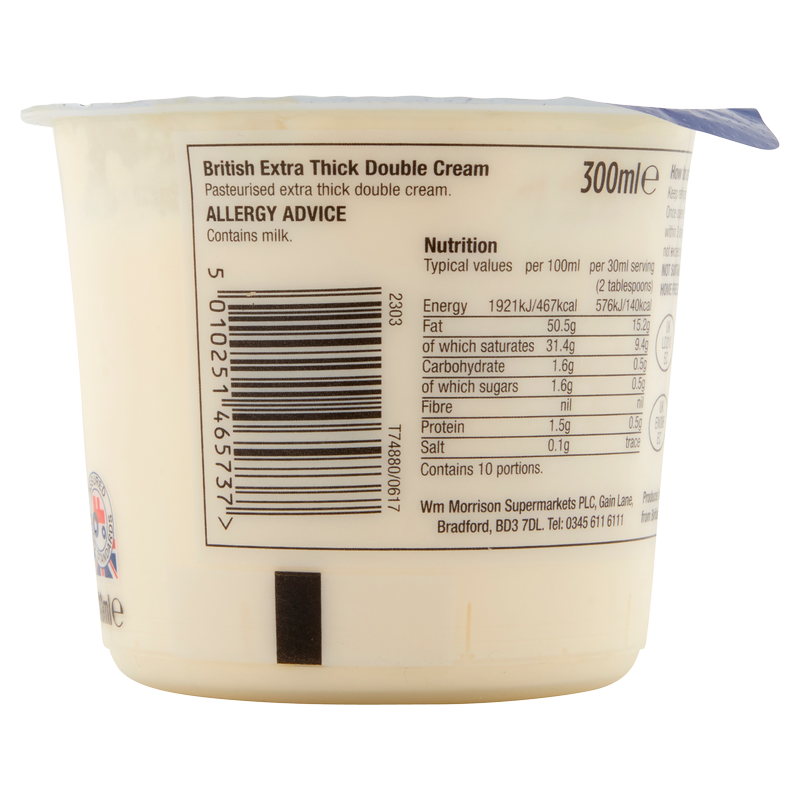 Morrisons Thick Double Cream, 300ml