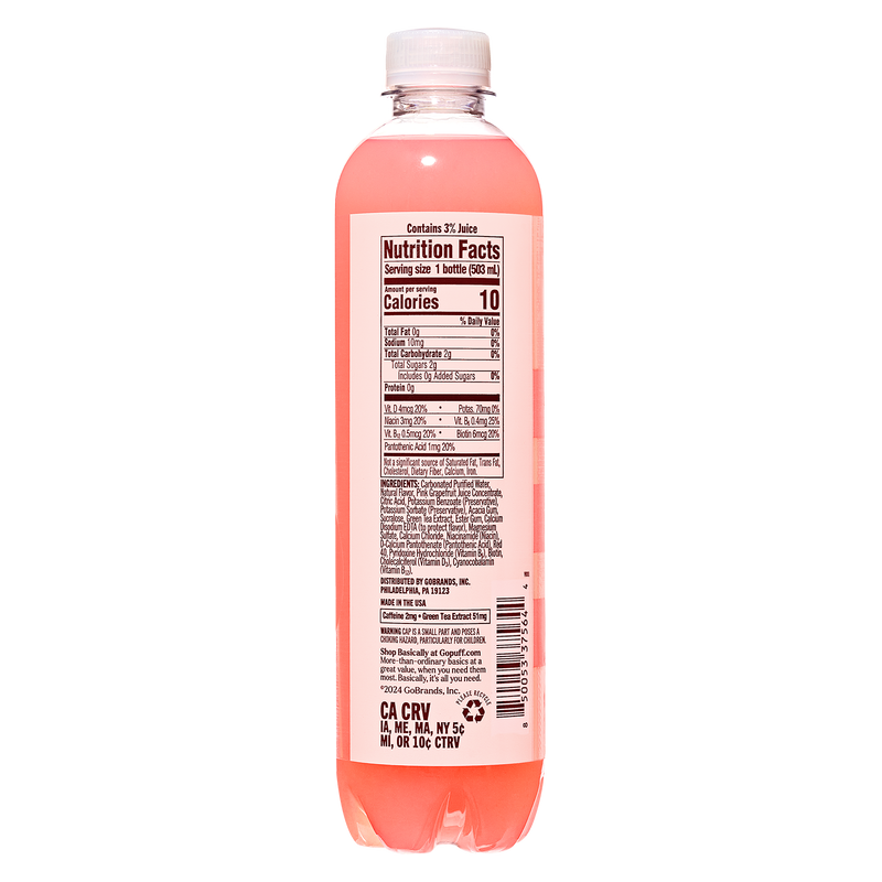 Basically Pink Grapefruit Sparkling Water 17oz