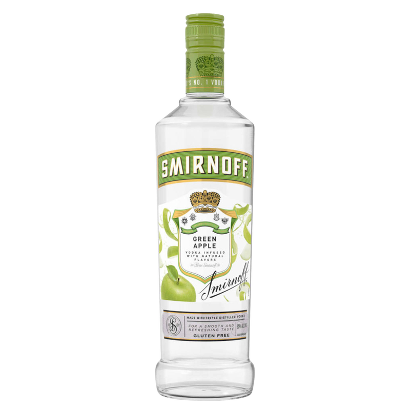 Smirnoff Green Apple Vodka 750ml (70 Proof)