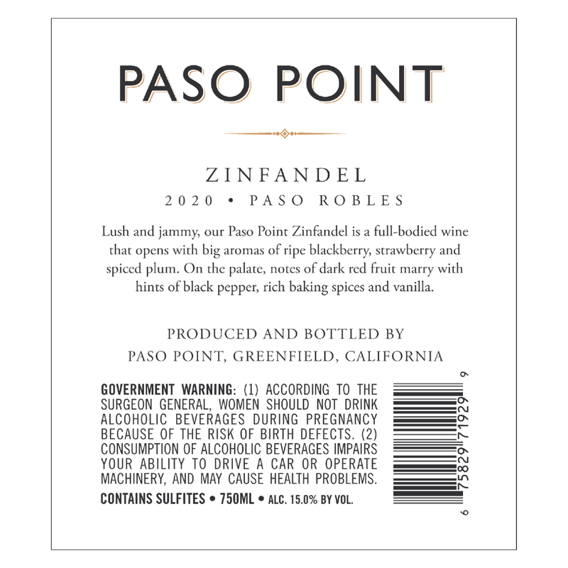 Paso Point Zinfandel 750ml