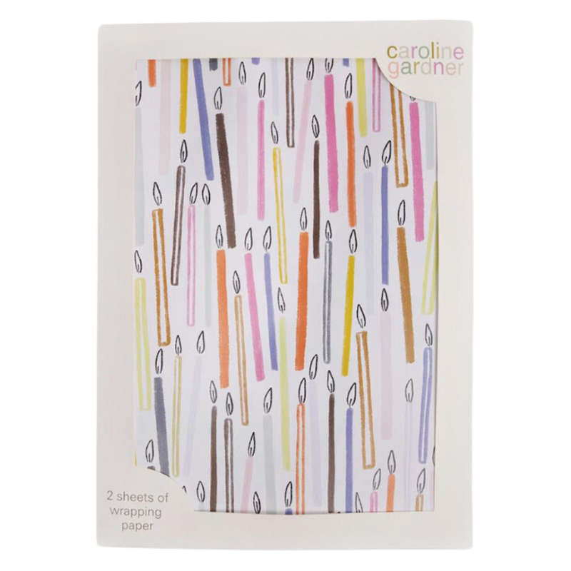 Caroline Gardner Candles 2 Sheet Gift Wrap, 1pcs