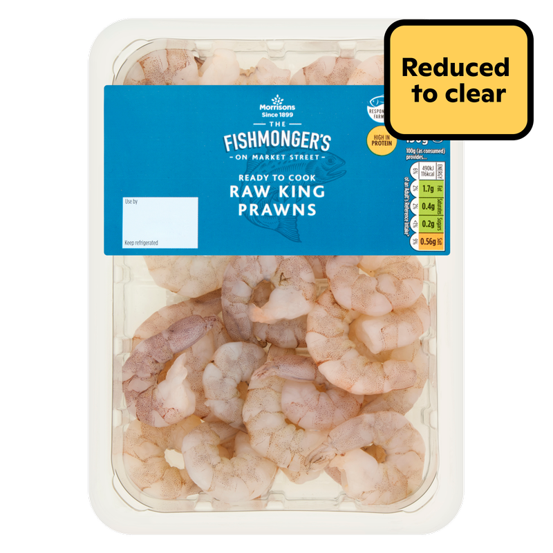 Reduced -  Morrisons Raw Peeled King Prawns, 150g