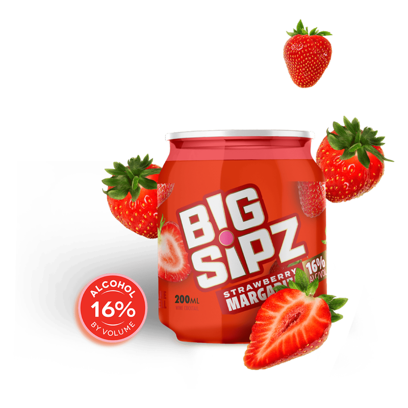 Big Sipz Strawberry Margarita 200mL