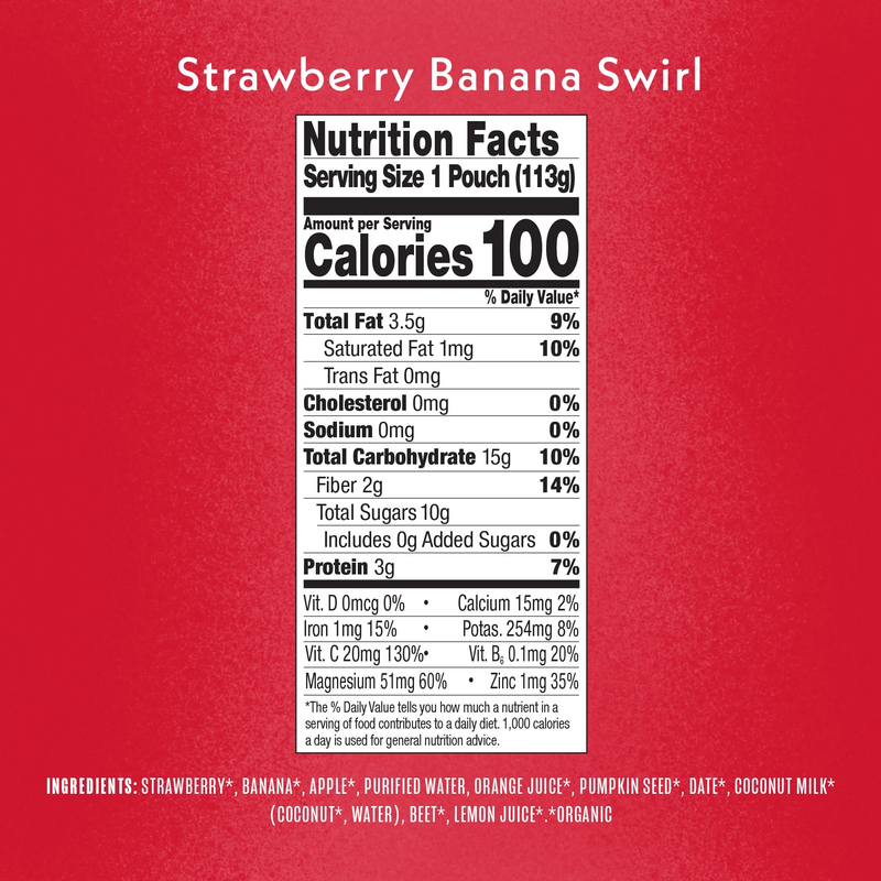 Once Upon a Farm Strawberry Banana Smoothie Pouch 4pk