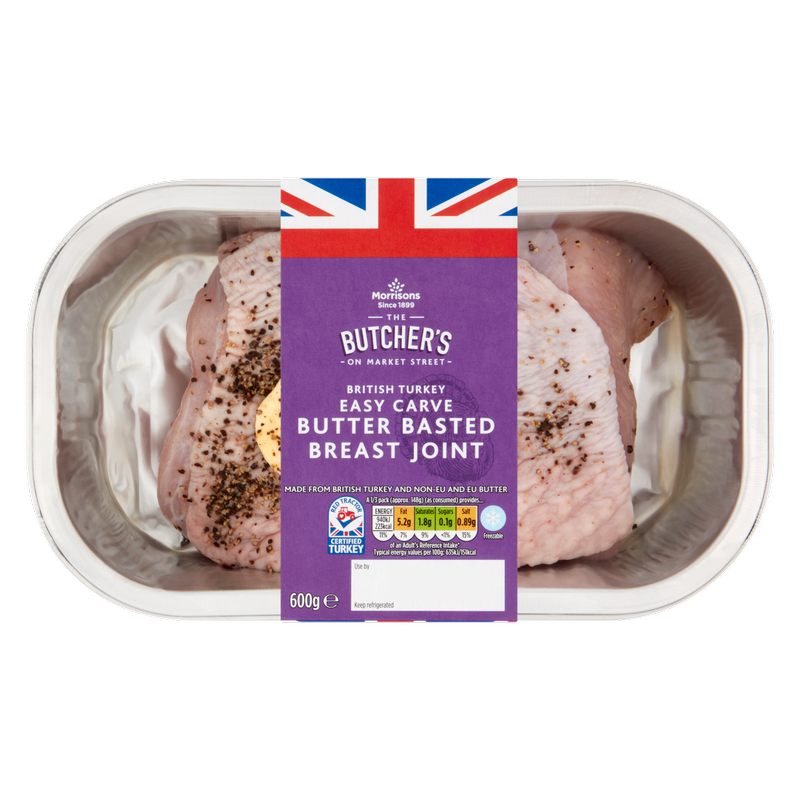 Morrisons British Turkey Easy Carve Butter Basted Breast Joint, 600g